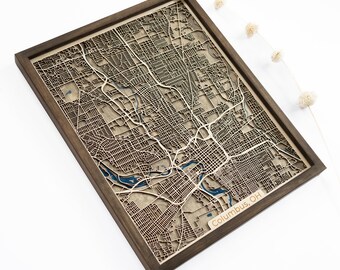 Carte de Colomb | Bois et époxy