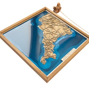 Carte de la baie de Widemouth | Bois et époxy