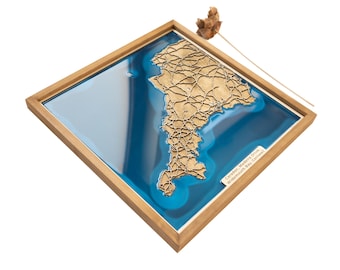 Widemouth Bay Map | Wood and Epoxy