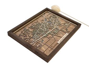 Camarillo Map | Wood and Epoxy