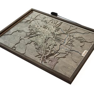 Kaart van Sivas | Hout en epoxy