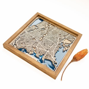 Carte du Bronx | Bois et époxy