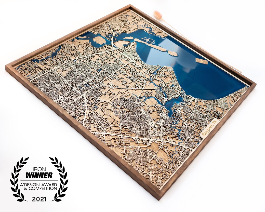 5th Anniversary Gift | Map of Any City in the World | Wood and Epoxy - Etsy