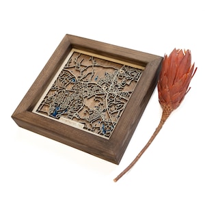 Mapa de Pinehurst / Madera y epoxi