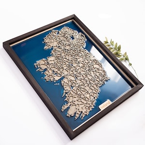 Irland Karte | Holz und Epoxydharz