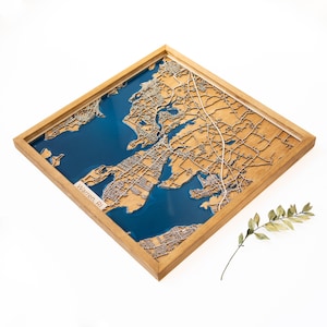 Cadeau significatif | Carte en bois | Bois et époxy