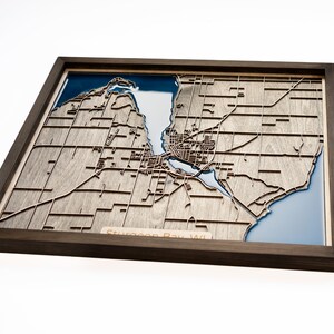 Carte de la baie Sturgeon | Bois et époxy