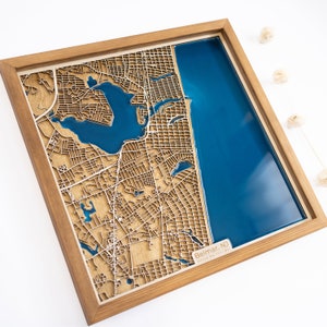 Belmar Map | Wood and Epoxy