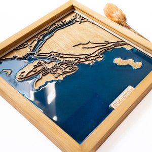 Split Stadtplan | Holz und Epoxydharz
