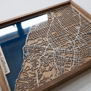 Anaheim Holz Karte | Holz und Epoxidharz