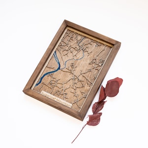 Mappa del Pan di Zucchero / Legno e resina epossidica