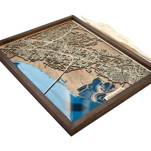 Hayward : carte | Bois et époxy