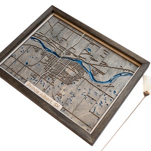 Mapa de Prince Albert / Madera y epoxi