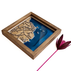 Mapa de Skerries / Madera y Epoxi