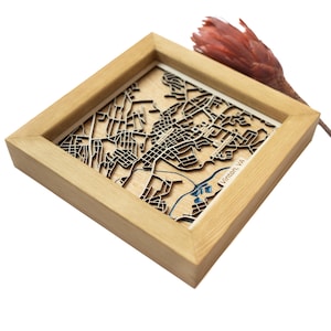 Vinton Map | Wood and Epoxy