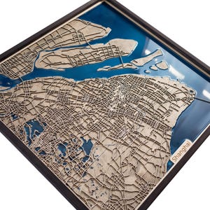 Shanghai Map | Wood and Epoxy