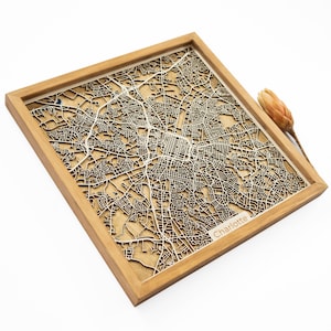 Charlotte Map | Wood and Epoxy