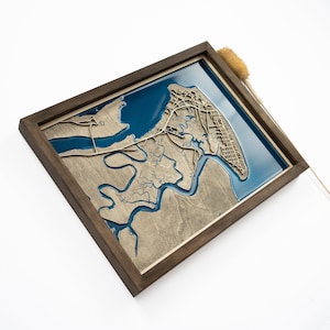 Île Tybee : carte | Bois et époxy