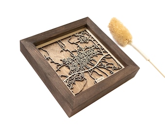 Malah Map | Wood and Epoxy