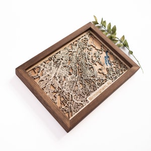 Birmingham : carte | Bois et époxy
