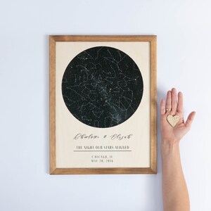 Regalo per il 5° anniversario/Mappa stellare in legno