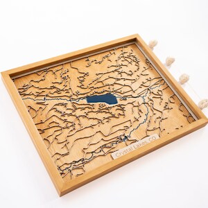 Mapa de Crystal Lakes / Madera y epoxi