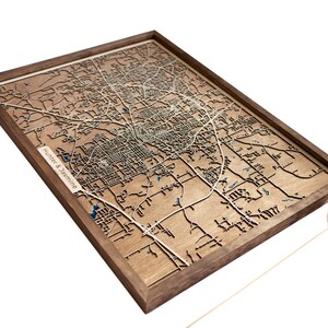 Mapa de Longview / Madera y epoxi