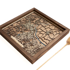 Carte du comté de Loudoun | Bois et époxy