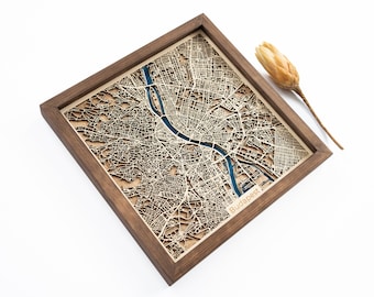 Budapest Wood Map | Wood and Epoxy