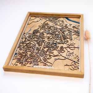Ashburn : carte | Bois et époxy