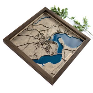 Kinsale City Map | Wood and Epoxy