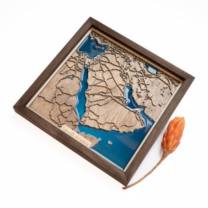 Saudi Arabia Map | Wood and Epoxy