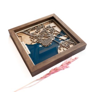 Havre de Grâce : carte | Bois et époxy
