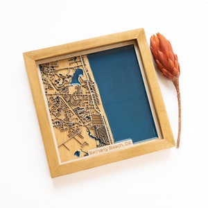 Bethany Beach Map | Wood and Epoxy