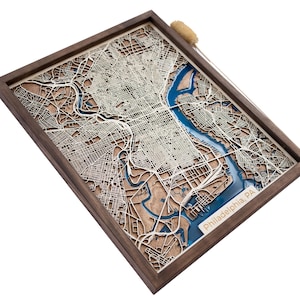Cadeau d'anniversaire personnalisé, carte personnalisée | Bois et résine époxy