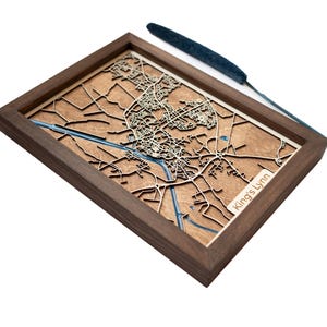 King's Lynn Karte | Holz und Epoxydharz