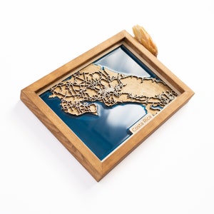 Landkarte Costa Rica | Holz und Epoxydharz