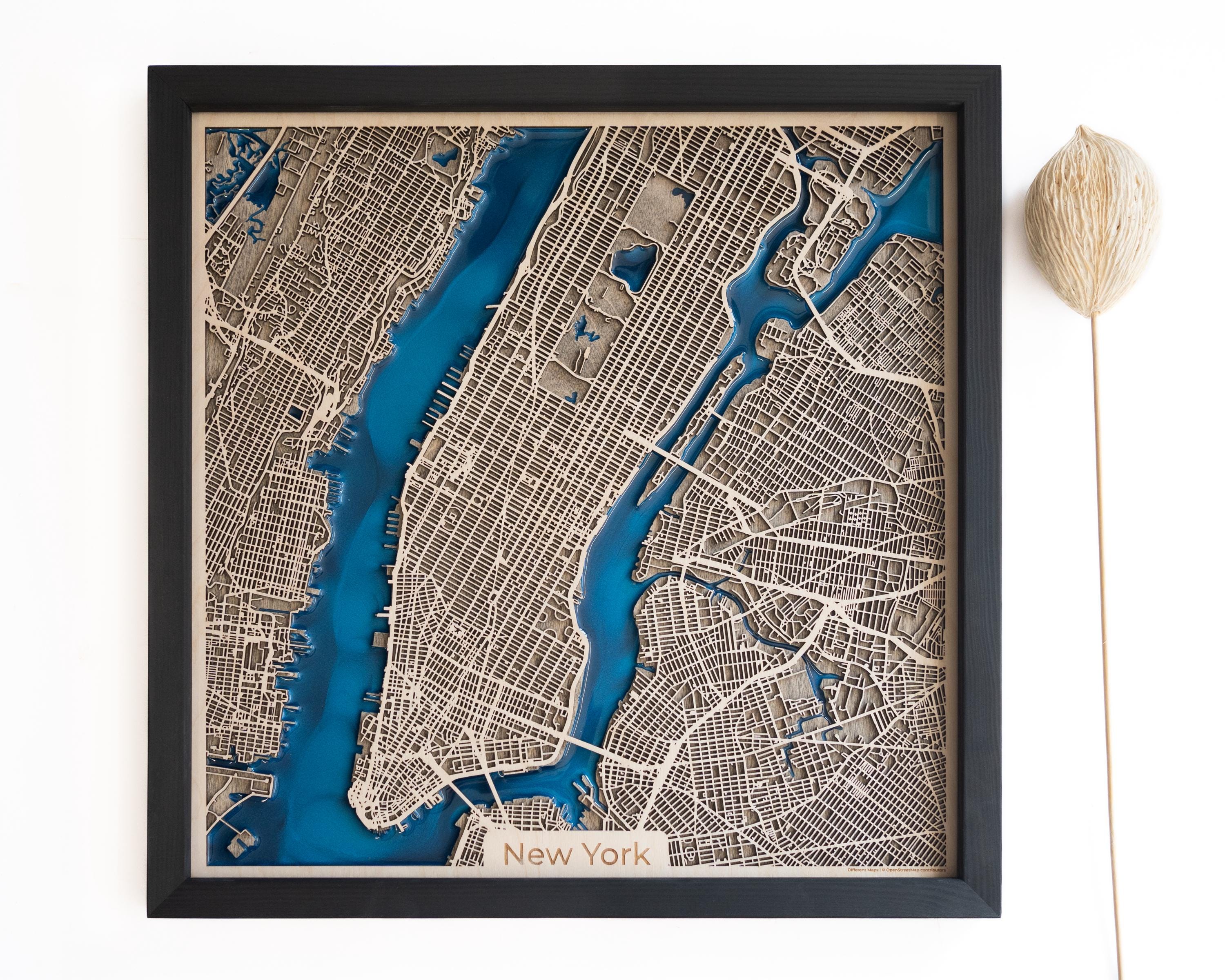 Custom Map Gift | Wood and Epoxy - Etsy