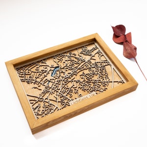 Mapa de Lichfield / Madera y epoxi