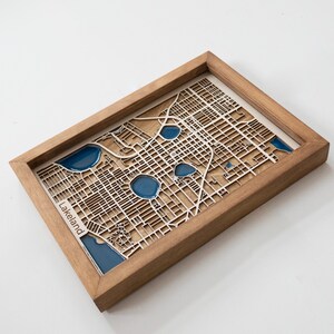 Houten kaart Lakeland | Hout en epoxyhars