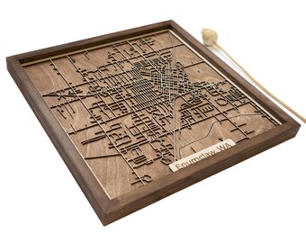 Enumclaw Map | Wood and Epoxy