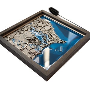Narragansett : carte | Bois et époxy
