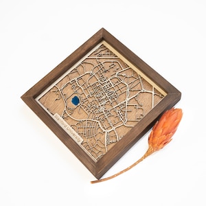 Carte de l'Université de Stanford | Bois et époxy