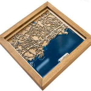 Bois de Guilford : carte | Bois et époxy