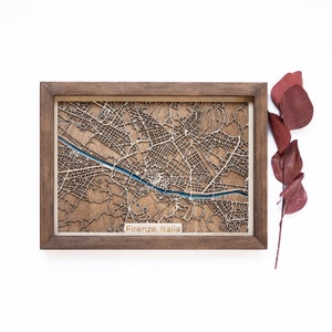 Firenze Map | Wood and Epoxy