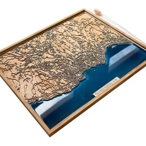 Kaart Scotts Valley | Hout en epoxy