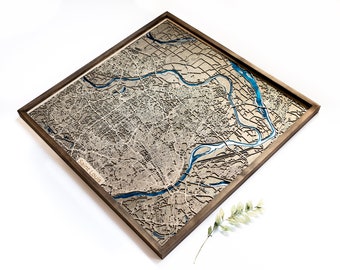 Saint Louis Map | Wood and Epoxy