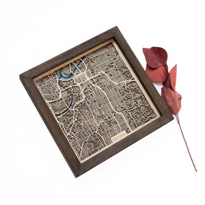 Kansas City Map | Wood and Epoxy