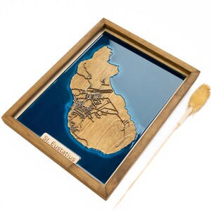 Saint-Eustache : carte | Bois et époxy