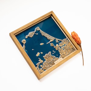 Carte de la coque | Bois et époxy